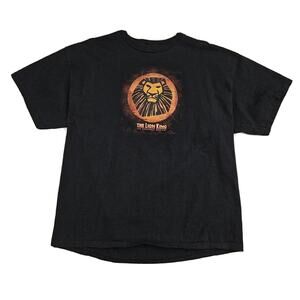 The‎ Lion King Mens XL Medium Black Broadway Musical Disney Short Sleeve T-Shirt